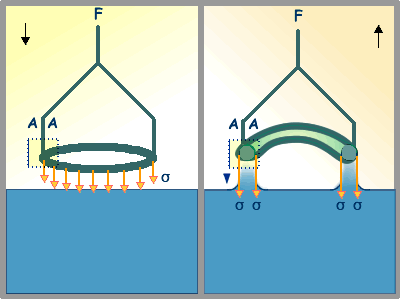 Diagrama de cuerpo libre de el anillo de DuNoy